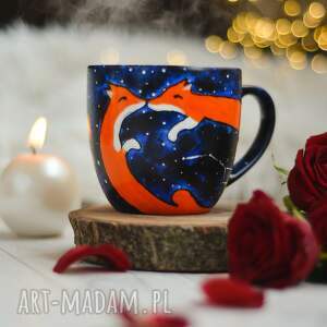 handmade kubki kubek do kawy lisy galaxy prezent ღ art Madam pl