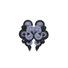 unikalne kolczyki soutache lispiro dark cobalt Kavrila ღ art Madam pl