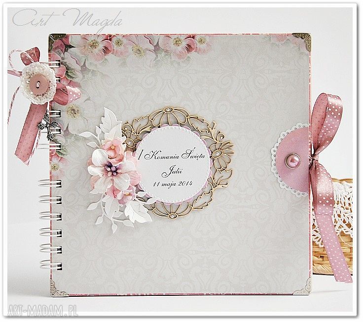 Hand Made scrapbooking albumy album na komunię