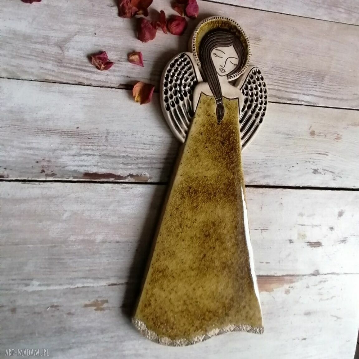 Anioł Ceramiczny Pula Zlata Livada handmade ღ art Madam pl