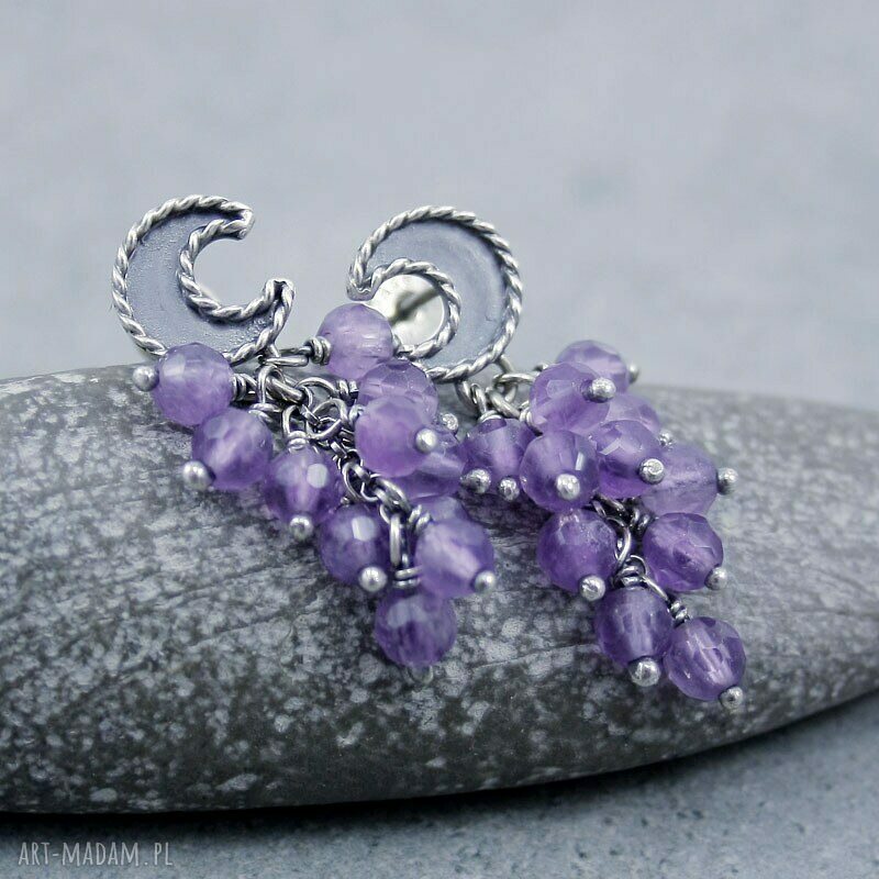 Miraceti Amethyst Intrygujące Kolczyki Amade Studio ღ art Madam pl