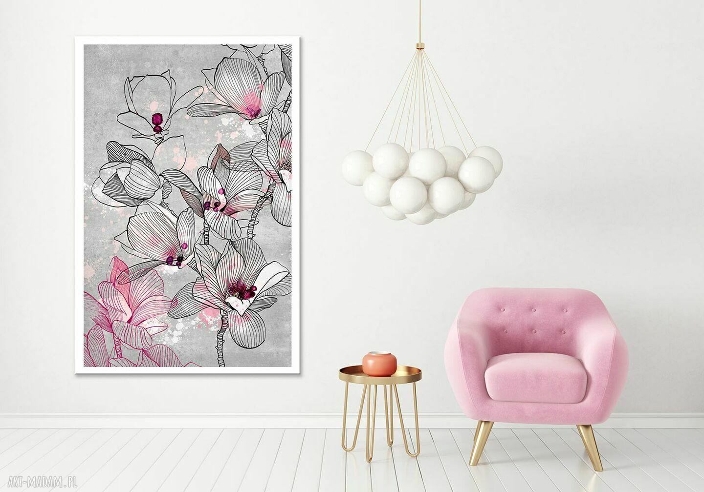 Obraz Drukowany Na P Tnie Kwiaty Magnolii X Cm Ludesign Art