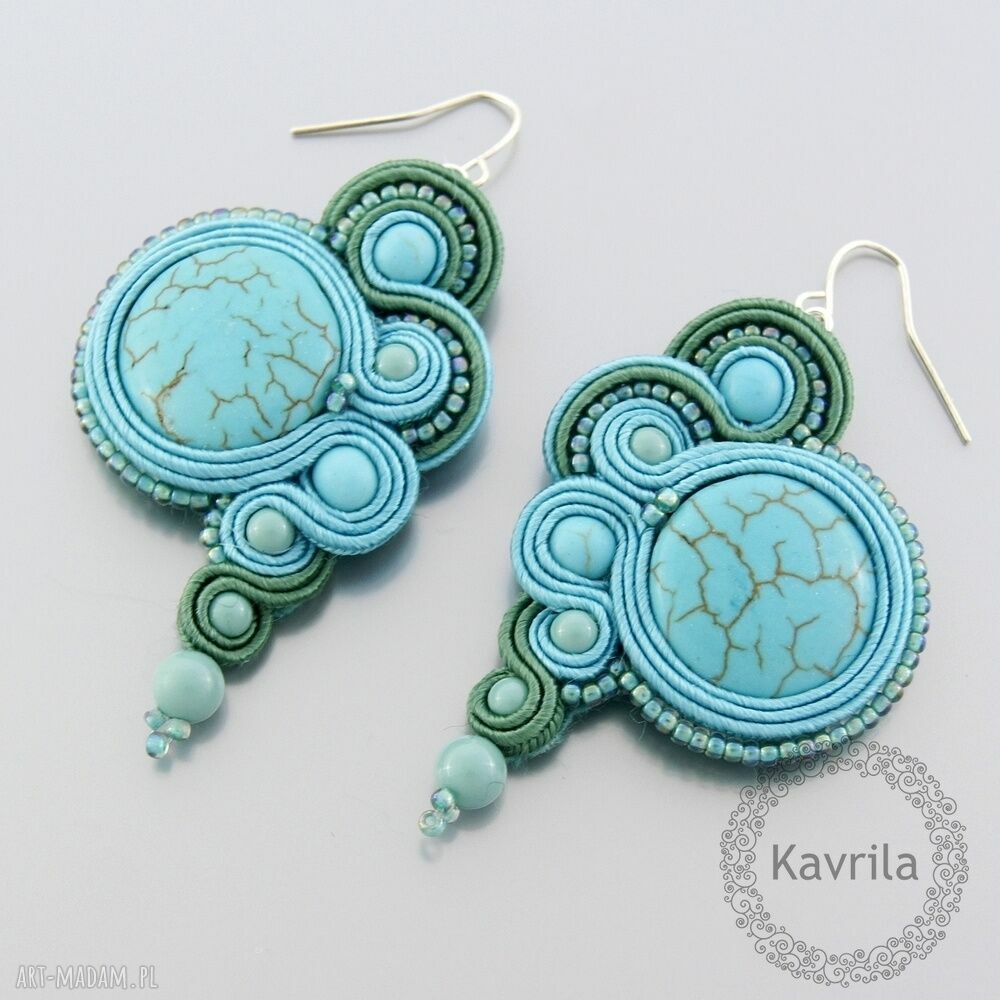 unikalne kolczyki paradise island soutache ღ art Madam pl