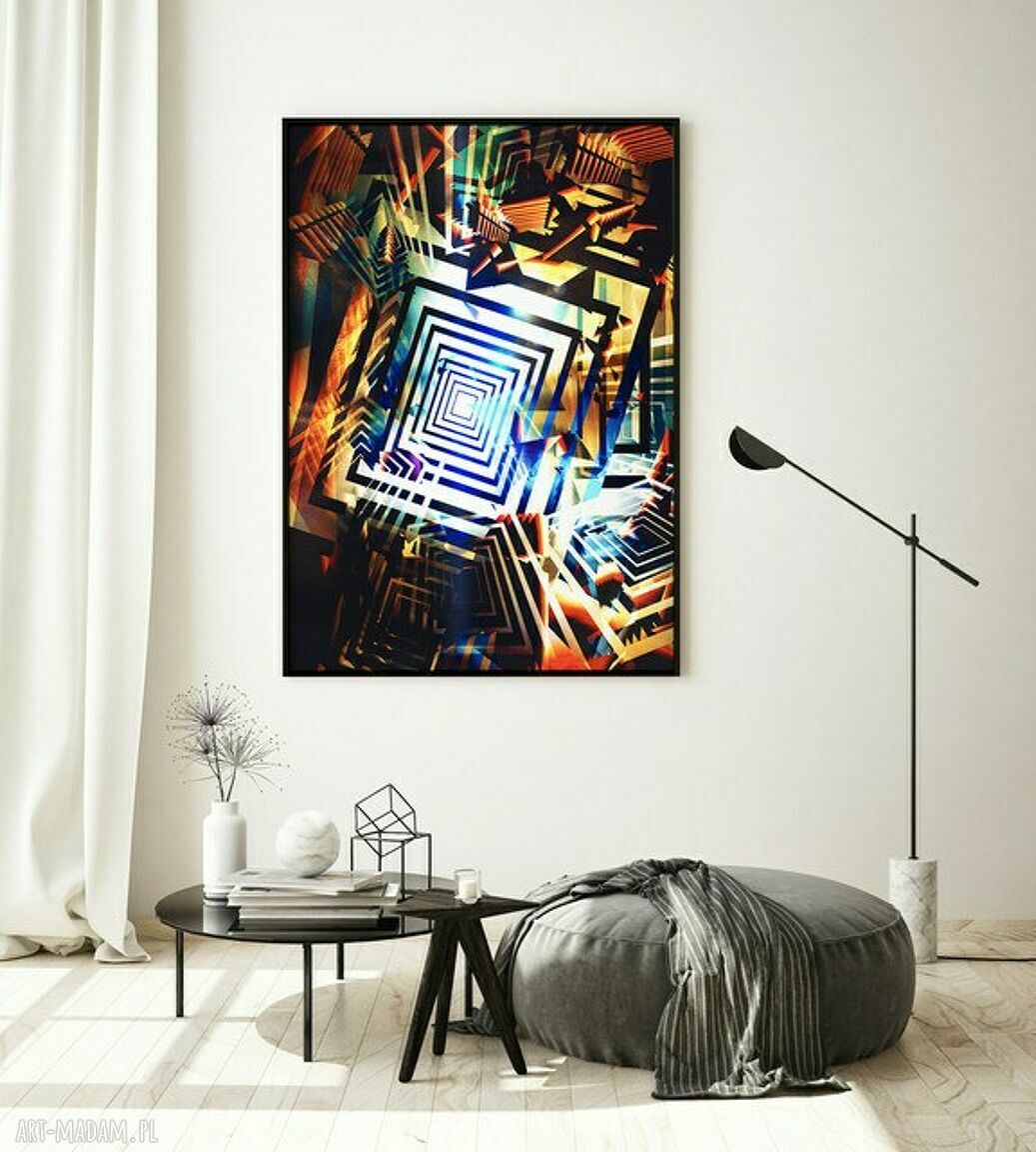 plakat obraz square 50x70 cm B2 grafika ღ art Madam pl