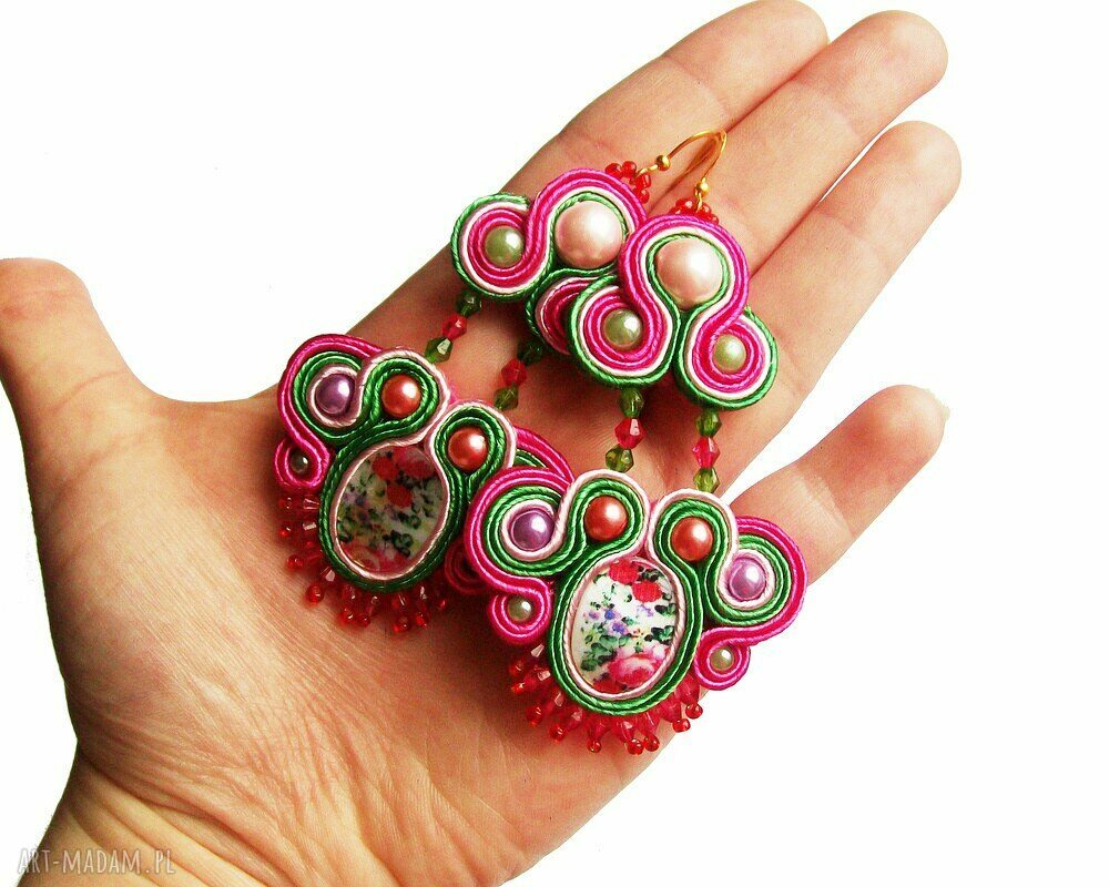 Secret Garden Kolczyki Soutache Art Madam Pl