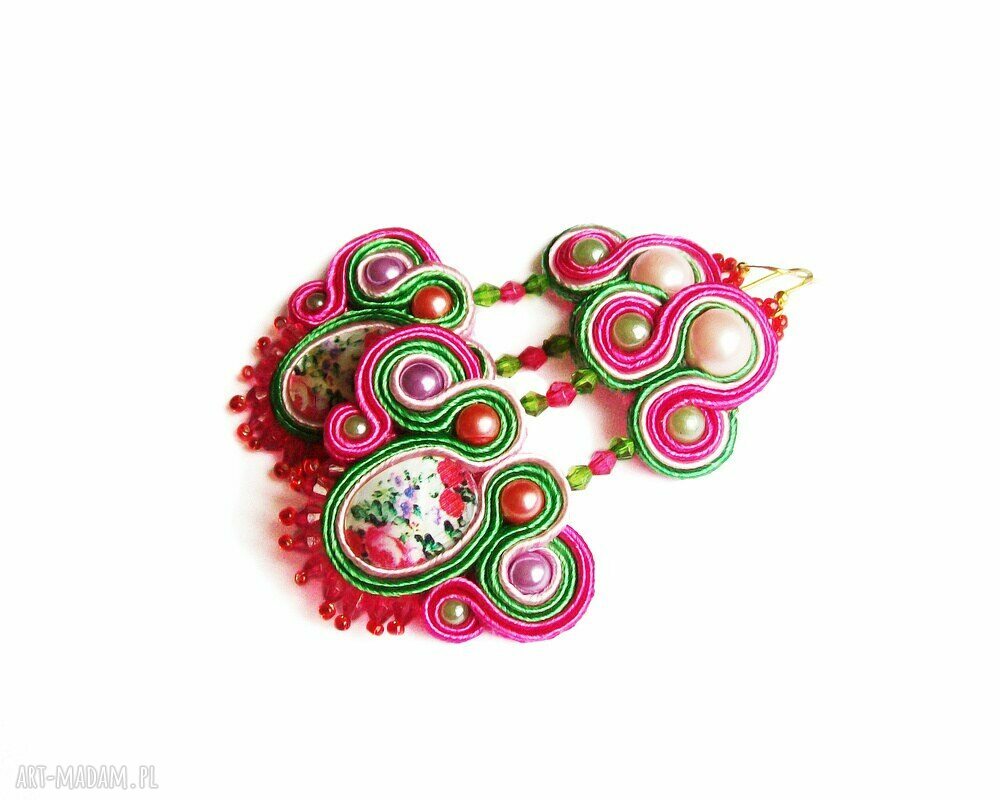 Secret Garden Kolczyki Soutache ღ art Madam pl