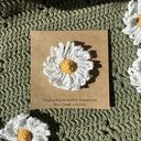 Szydełkowa stokrotka - 10 sztuk - wyjątkowe podziękowanie dla gości Komunijnych