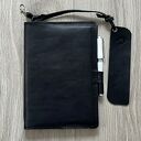 ręcznie robione akcesoria czarna okładka skórzana na książkę