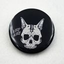 Przypinka gotycka z żywicy z czaszką kota pin print Goth 010