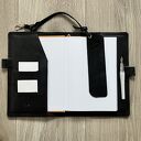 akcesoria ręcznie robione czarna okładka skórzana na książkę formatu a 5