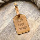 Zawieszka do walizki na bagaż z grawerem skórzana Identyfikator Przywieszka