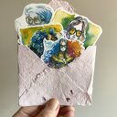 Zestaw 8 naklejek Sunglasses, w kopercie z papieru czerpanego