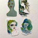 Zestaw 8 naklejek TEAL, w kopercie z papieru czerpanego