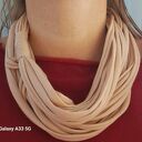 Dzianinowy naszyjnik. Vanilia. Handmade