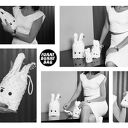 White Funny Bunny Bag