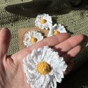 Szydełkowa stokrotka - 10 sztuk - wyjątkowe podziękowanie dla gości Komunijnych