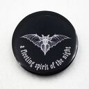 Przypinka gotycka z żywicy z nietoperzem pin print Goth 009