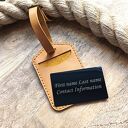 Zawieszka do walizki na bagaż z grawerem skórzana Identyfikator bagażu Przywieszka do bagażu