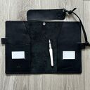 czarny notes akcesoria okładka skórzana na książkę