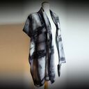 Duży szal jedwabny MONO z krepy 100% pure silk - slow fashion