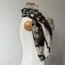 Szalo-komin jedwabny IMPRINT - unikat slowfashion w technice shibori