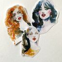 Zestaw 8 naklejek Red Lips w kopercie z papieru czerpanego