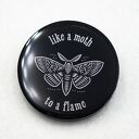 Przypinka gotycka z żywicy z ćmą pin print Goth 006