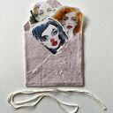 Zestaw 8 naklejek Red Lips w kopercie z papieru czerpanego