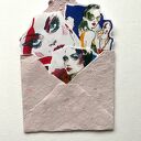 Zestaw 8 naklejek PORTRAIT w kopercie z papieru czerpanego