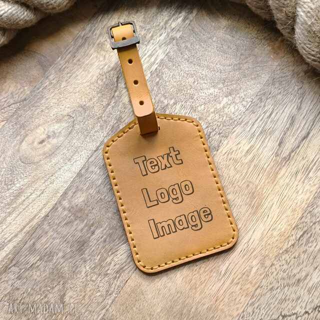 Zawieszka do walizki na bagaż z grawerem skórzana Identyfikator bagażu Przywieszka do bagażu