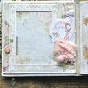 Kolorowy album ślubny w stylu boho (20x20) z koronką i wstążkami