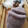 Skarpeciaki mega sofciaki mono rolki, różowy marmur (rozmiar 38/39) - wełniane bielizna alpaka