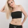 Hueme bielizna basic black - top biustonosz sportowy opaska tuba bandeau