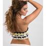 Hueme stanik bielizna top geometric bandeau yellow - sportowy biustonosz