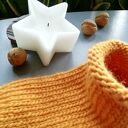 Skarpetusie-kapciusie z 100% wełny Pure Wool - Mandarynka 36/37