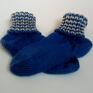 bielizna: Skarpetki na drutach, niebieskie - ciepłe skarpety