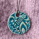 Wisior ceramiczny w turkusie - handmade prezent dla niej