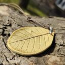 Ceramiczny wisior na szyję - żółta biżuteria handmade