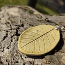 Ceramiczny wisior na szyję - żółta biżuteria handmade