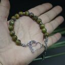 Bransoletka "Osha" - zoizyt, rubin i szafir w srebrze (wire wrapping)
