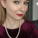 Perłowy naszyjnik w stylu retro - sznur koralikowy rękodzieło