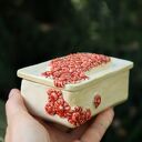 Pojemnik Kwiaty - ceramiczna szkatułka na biżuterię od Enio Art