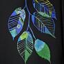 Gabriela Krawczyk nadruk liście bluzka oversize bawełniana l/xl czarna