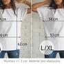 Gabriela Krawczyk bluzka jeż koszulka bawełniana biała l/xl z nadruk