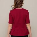Elegancka bluzka z baskinką handmade - damska