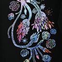 KWIATY bluzka oversize bawełniana L/XL czarna