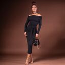 Czarna bluzka Julietta z odsłoniętymi ramionami - off shoulder