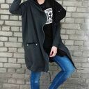 Oversize szara grafitowa obszerna bluza z dużym kapturem XL