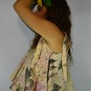 Barwiona roślinami ręcznie robiona Dzika Bluzka Malinowa Polana