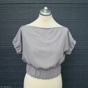 bluzka szyfonowa szara